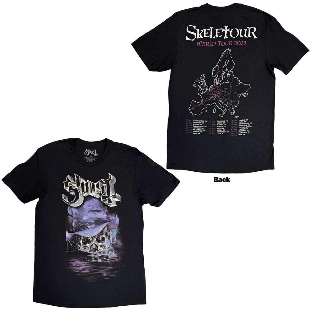 Ghost - Skeletour Admat '25 Tour Dates Heren T-shirt - Zwart